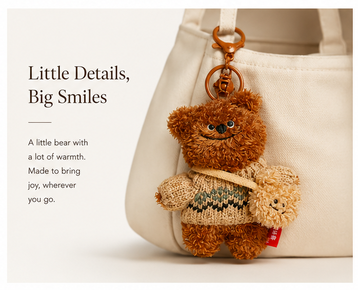 Sweater Bear Plush keychain
